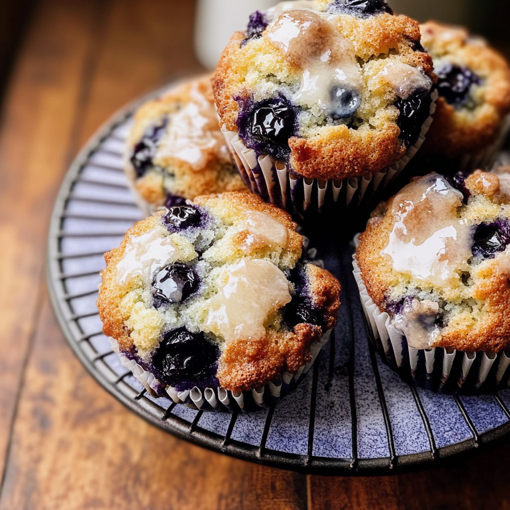 Moist Lemon Blueberry Muffins