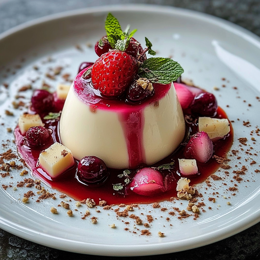 Rhubarb and Honey Panna Cotta