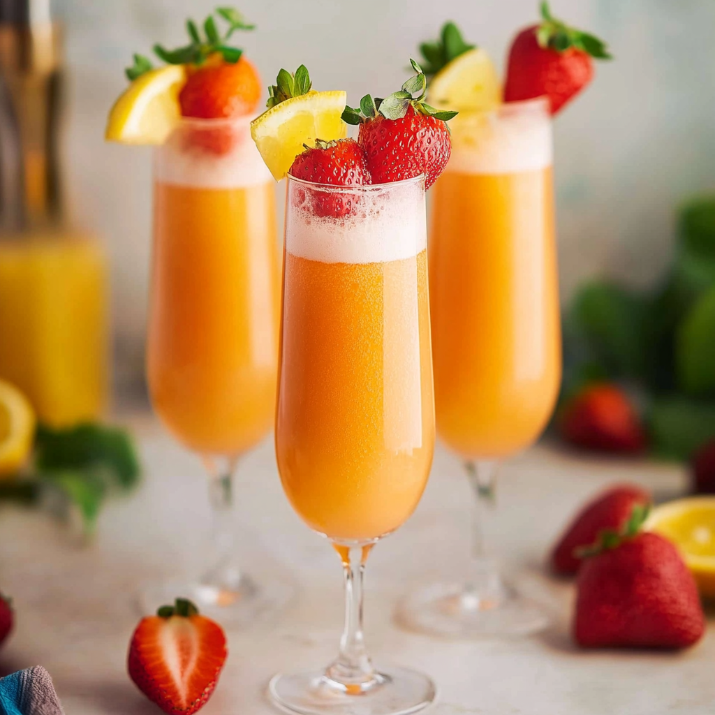 Strawberry Sunrise Mimosa