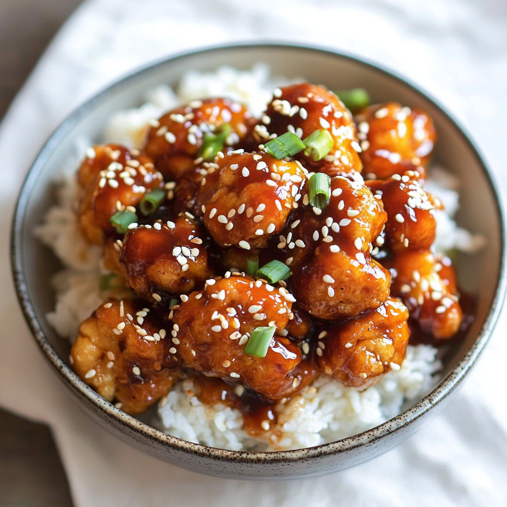 sticky sesame cauliflower