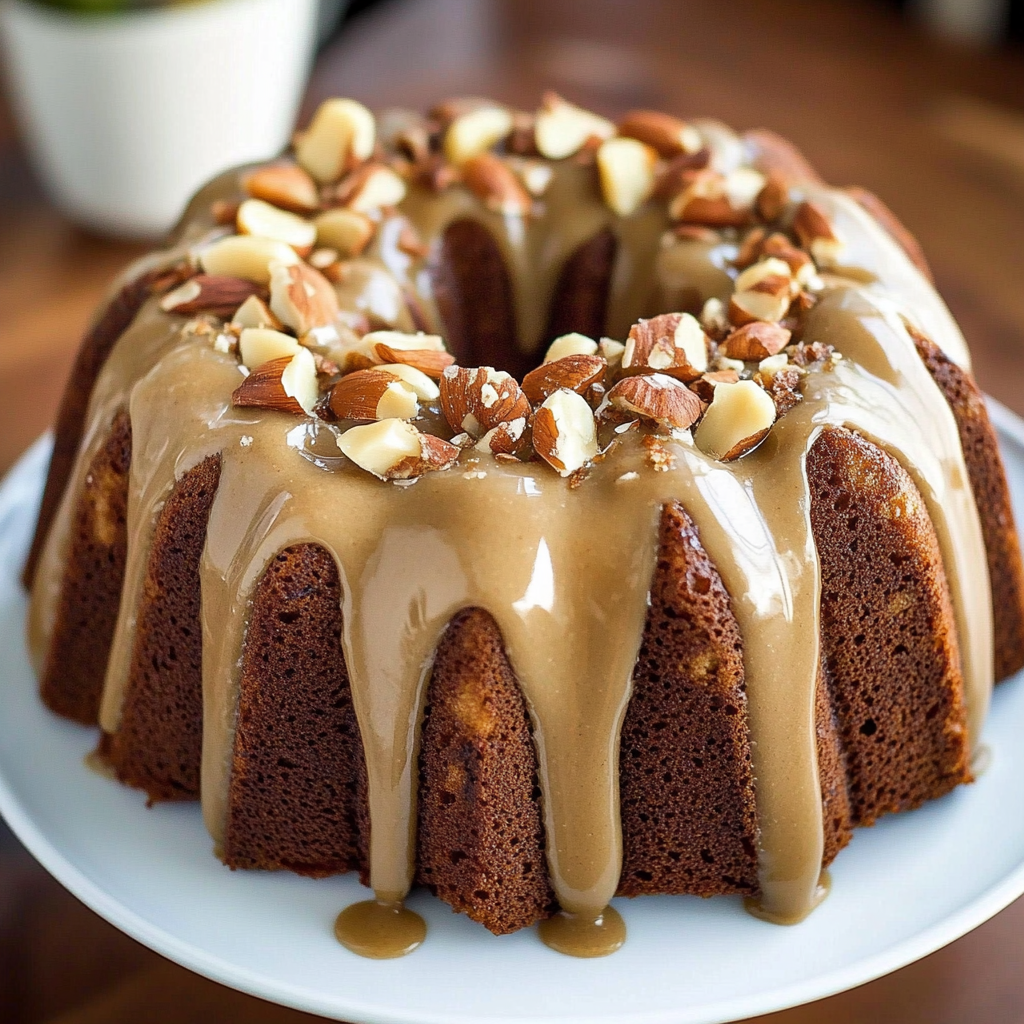 Banana Bread Bundt Cake with Brown Sugar Glaze