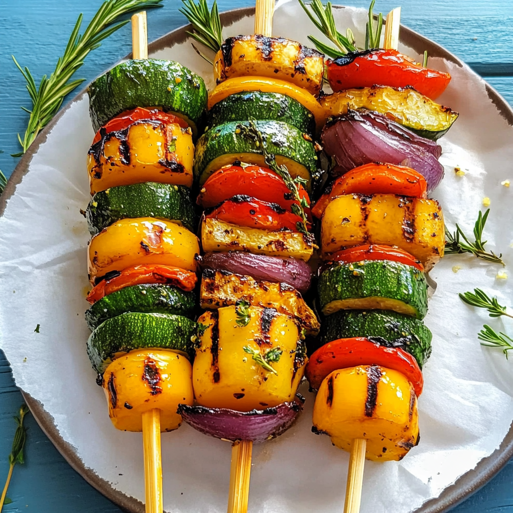 Brochette de légumes grillés au BBQ