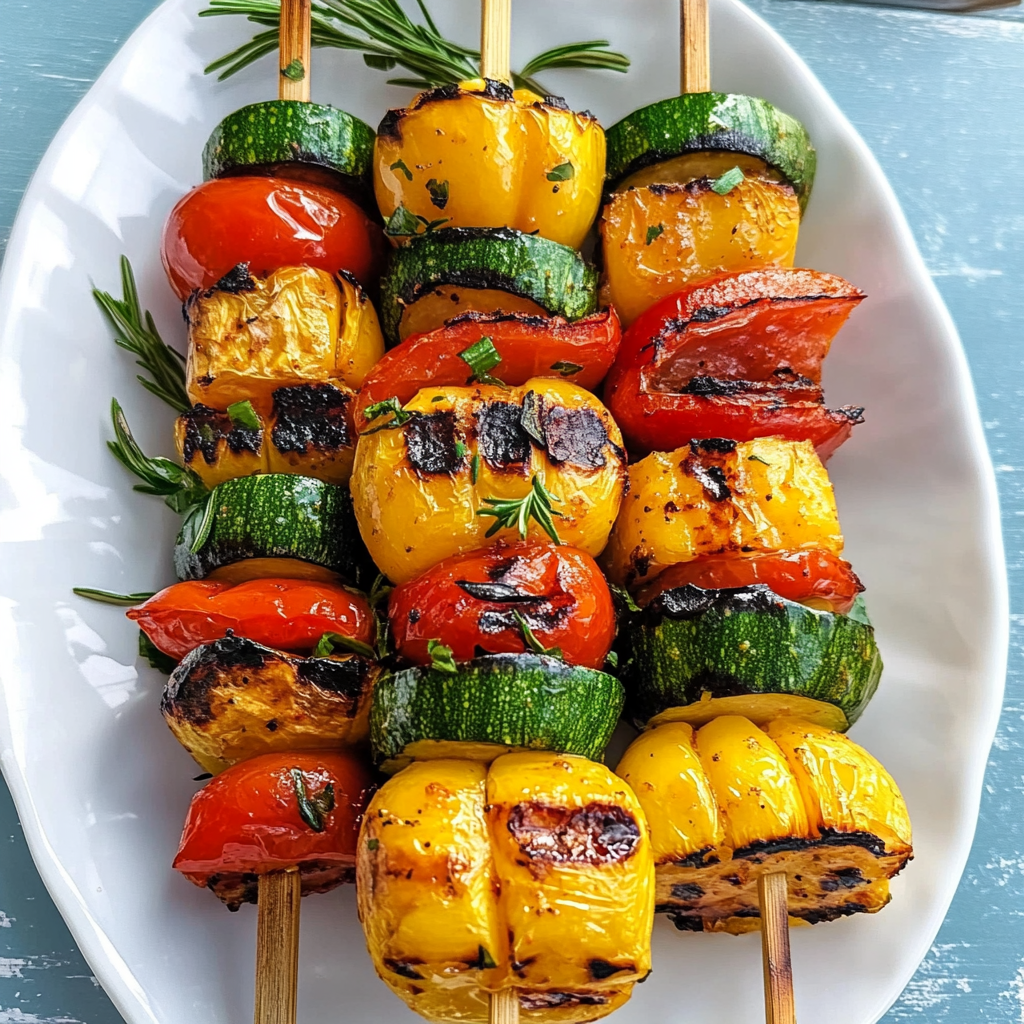 Brochette de légumes grillés au BBQ