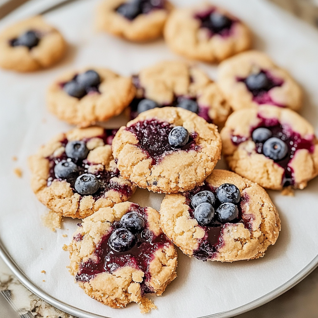 Browned Butter Blueberry Cookiesa