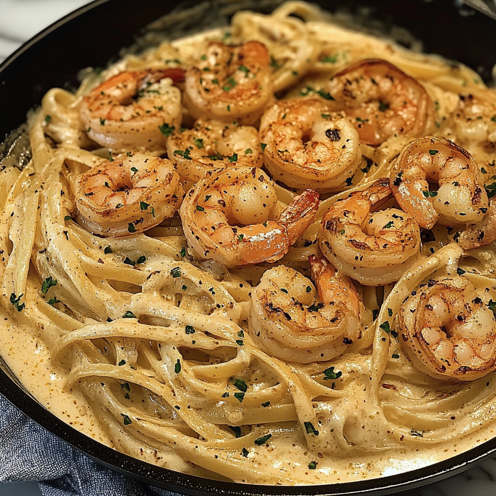 Cajun Shrimp Alfredo Pasta