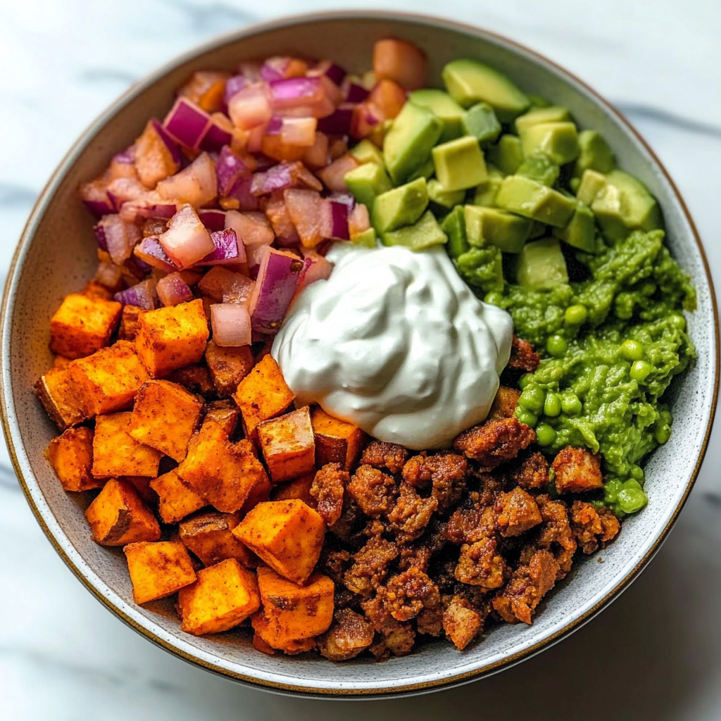 Deconstructed Taco Bowl with Roasted Sweet Potato
