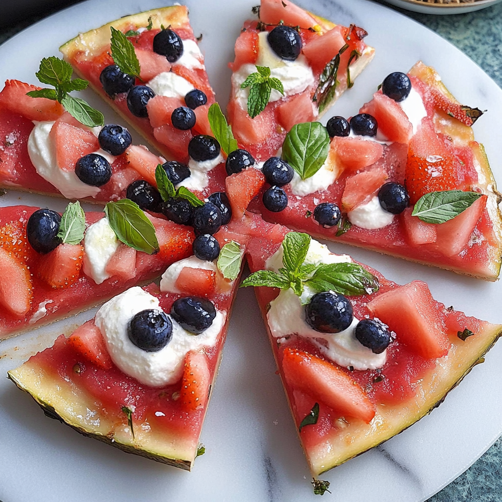 Healthy Watermelon Fruit Pizza