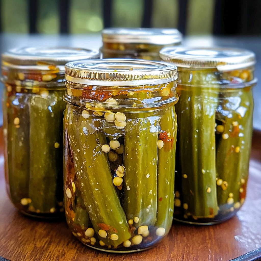 Hommade Pickled Okra