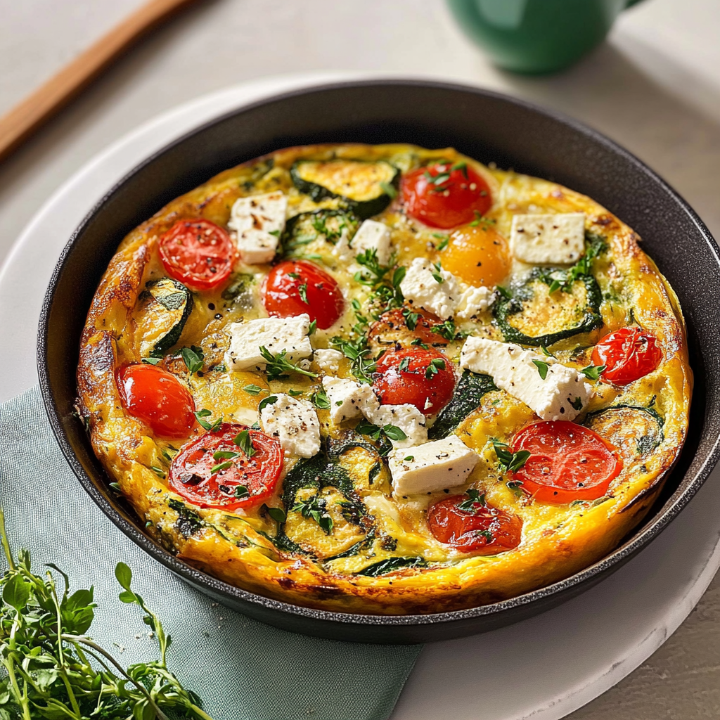 Italian Vegetable Frittata with Feta