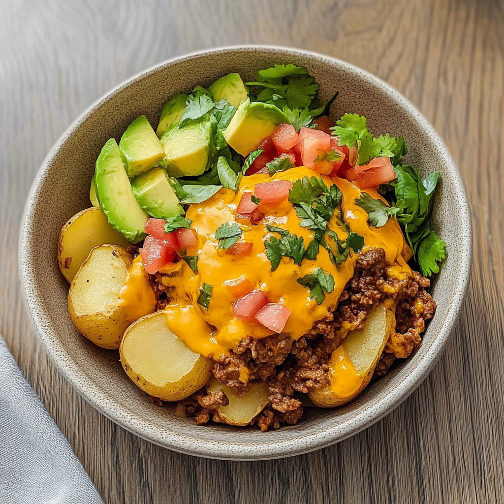 Loaded Fiesta Potato Bowls: Crispy & Cheesy Dinner