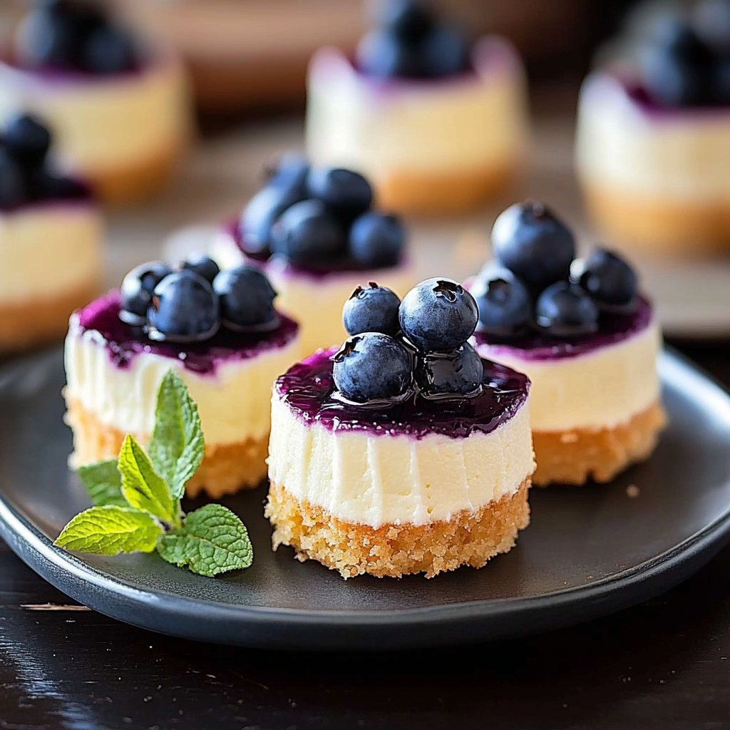 Mini Lemon Blueberry Cheesecakes – Perfect for Any Occasion