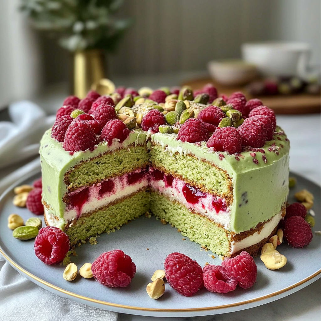 Lemon Pistachio Raspberry Amazing Pistachio Raspberry Cake for Incredible Flavor
