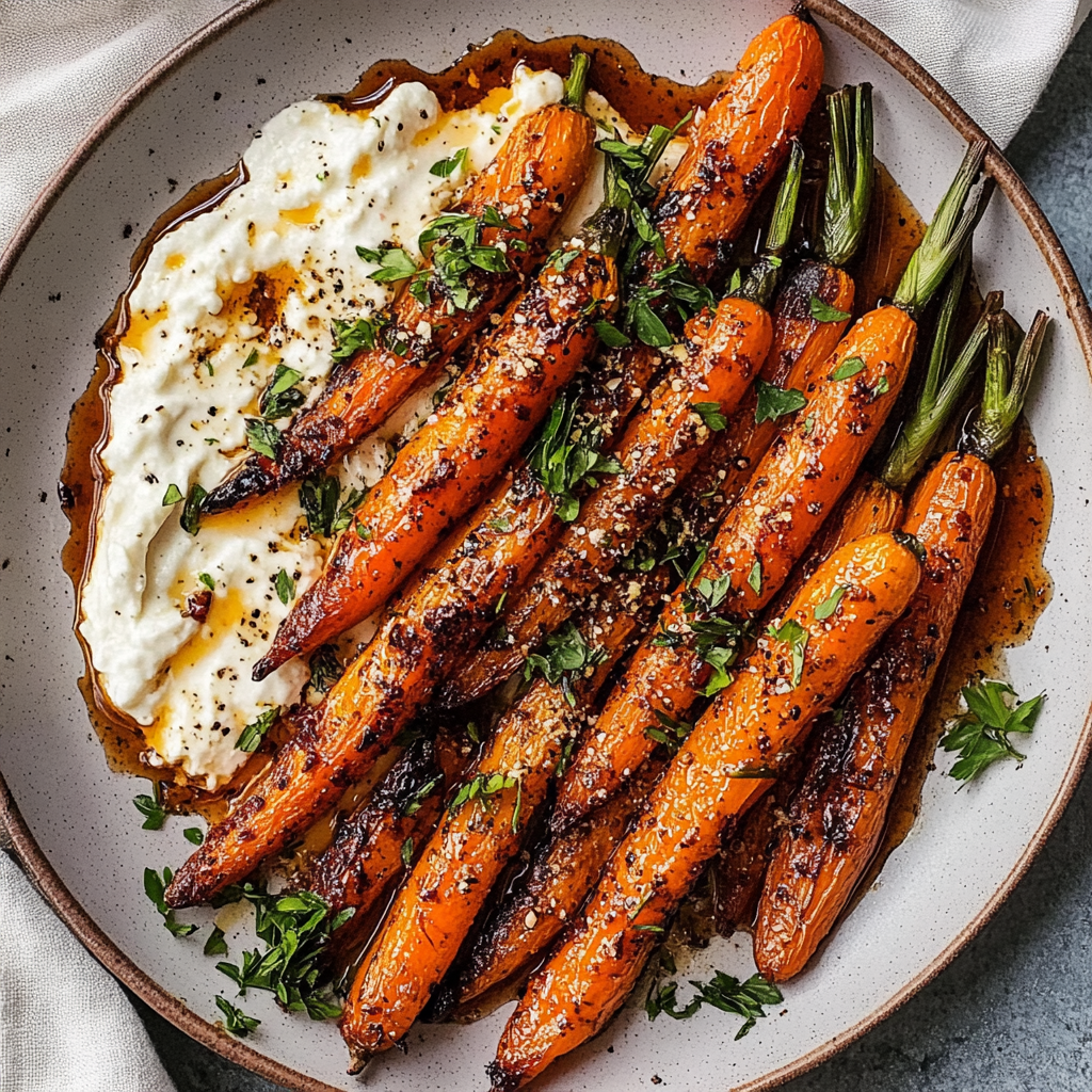 Roasted Carrots with Whipped Feta