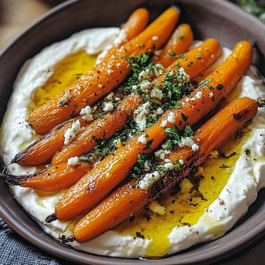 Roasted Carrots with Whipped Ricotta and Hot Honey