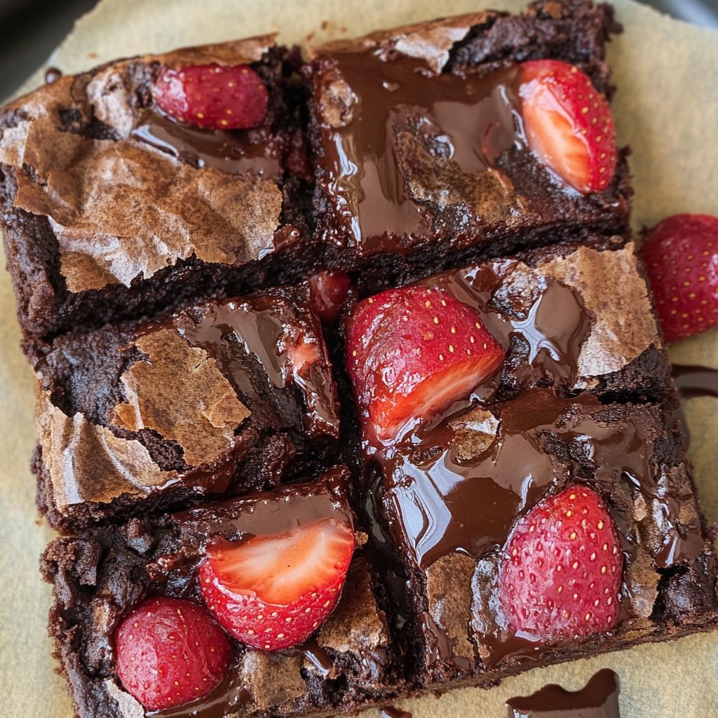 Strawberry Chocolate Chunk Brownies