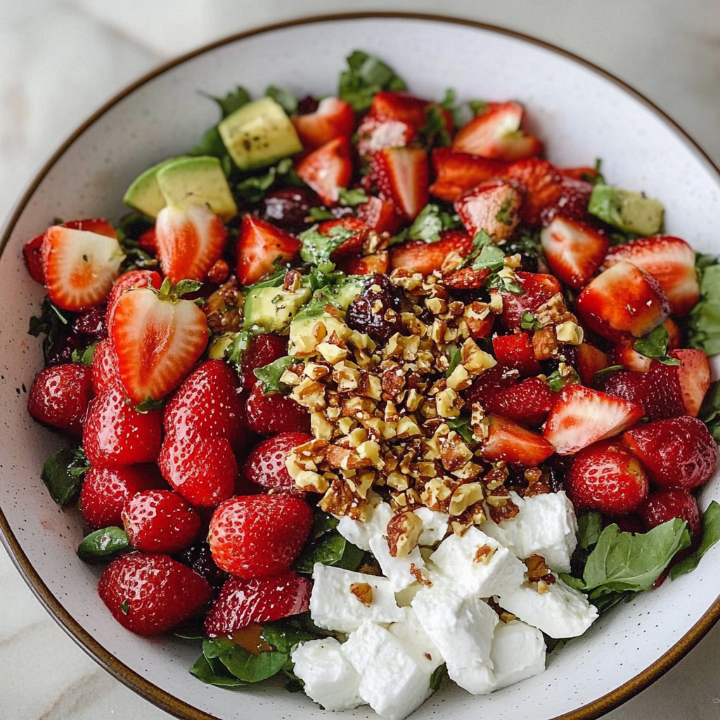 Strawberry Crunch Salad with Champagne Vinaigrette