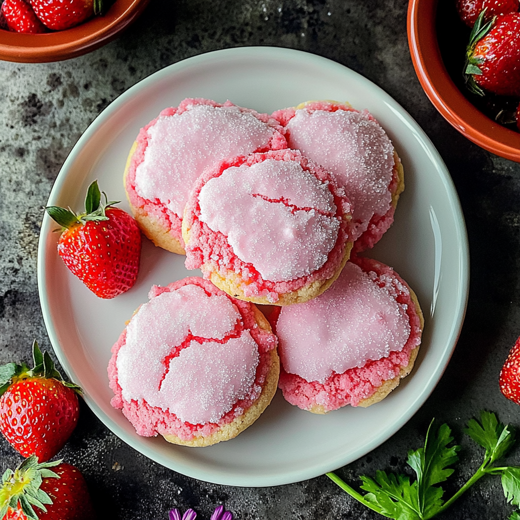 Strawberry Sugar Cookies