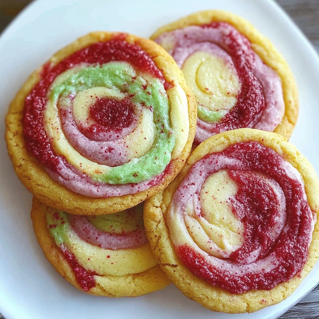 These citrusy, swirly strawberry cookies exude spring