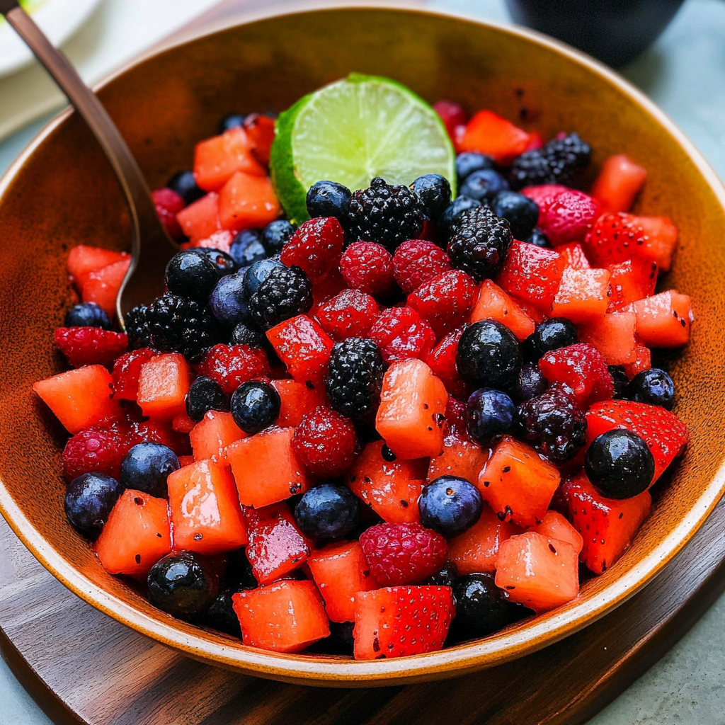 Watermelon Summer Berry Salad
