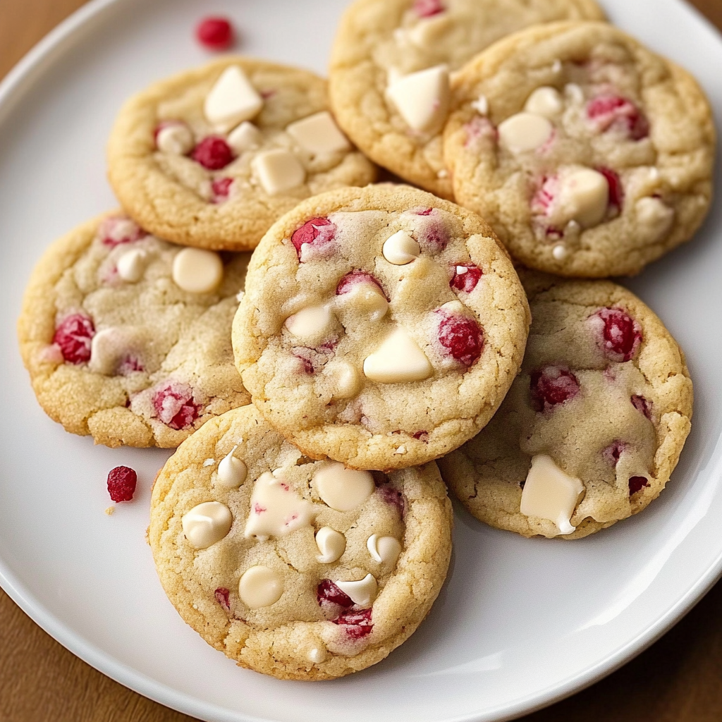 White Chocolate Raspberry Cookies
