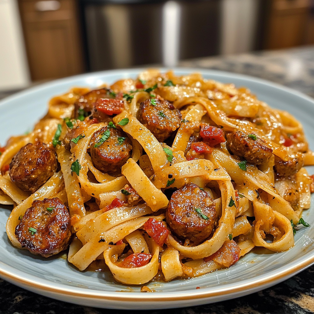 cajun pasta with sausage