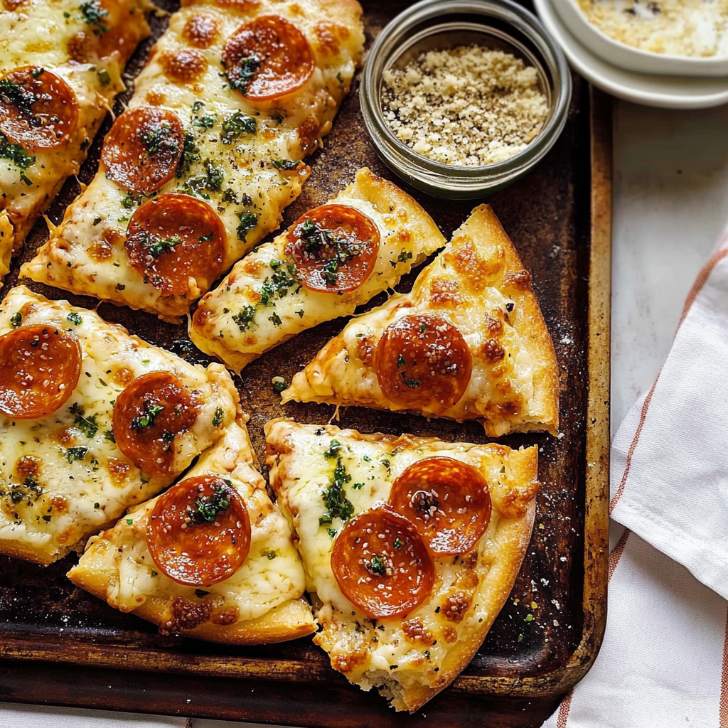 garlic bread pizza