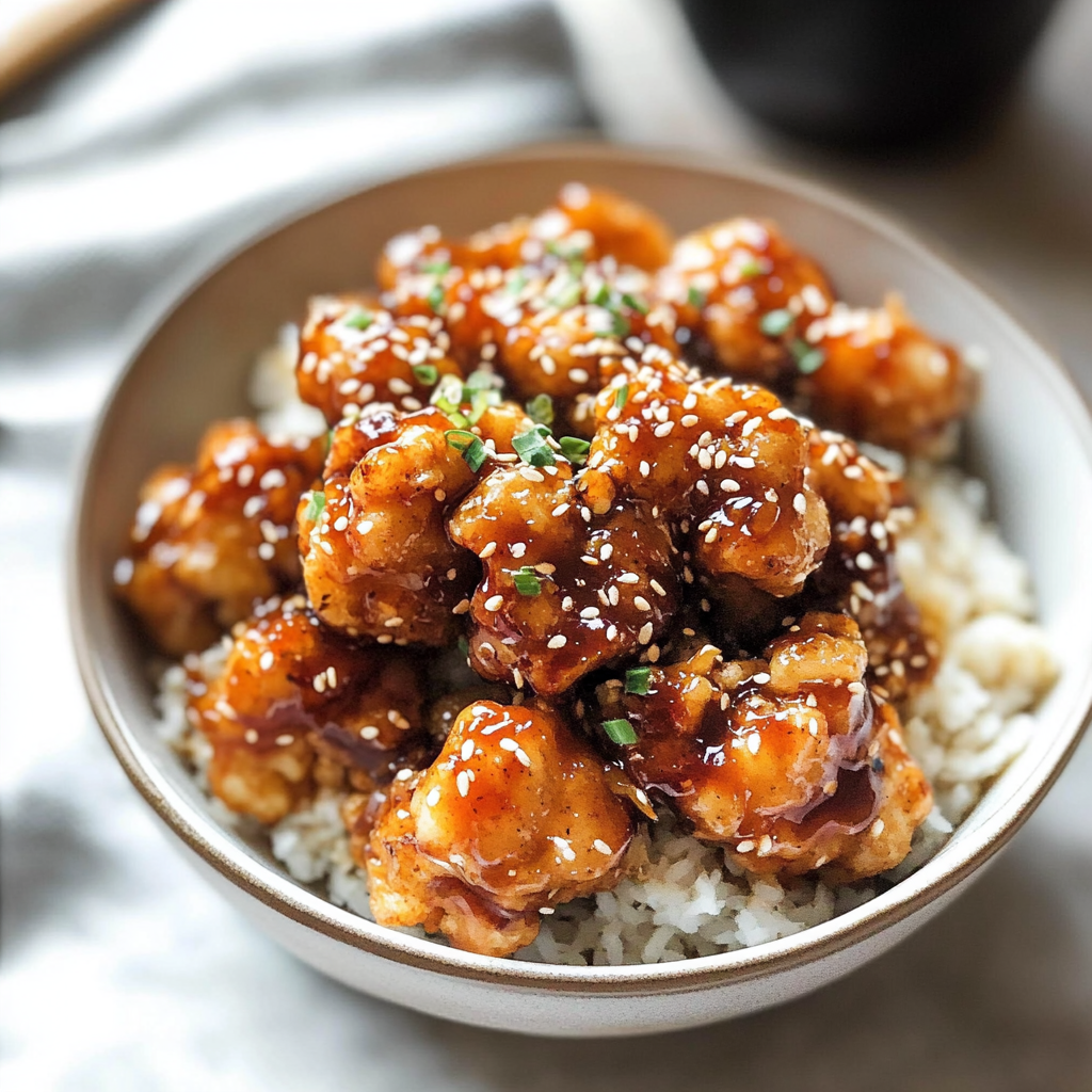 sticky sesame cauliflower