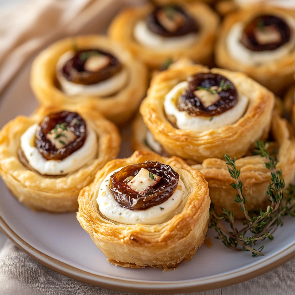 Goat Cheese and Fig Puff Pastry Tarts