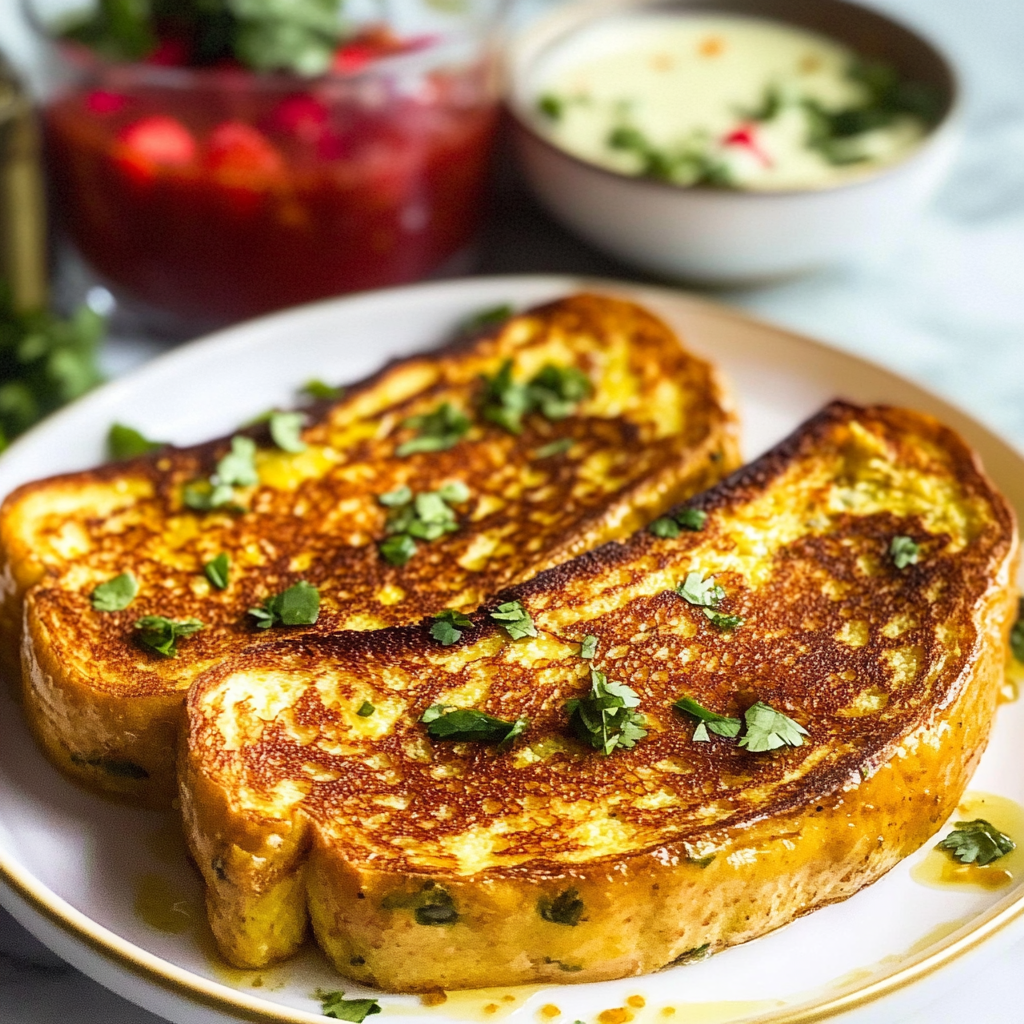 Masala French Toast Savory Bombay Toast