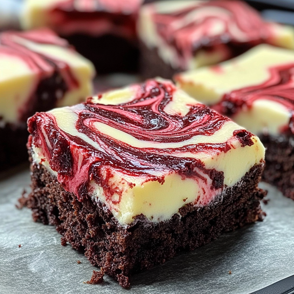 Red Velvet Cheesecake Swirl Brownies