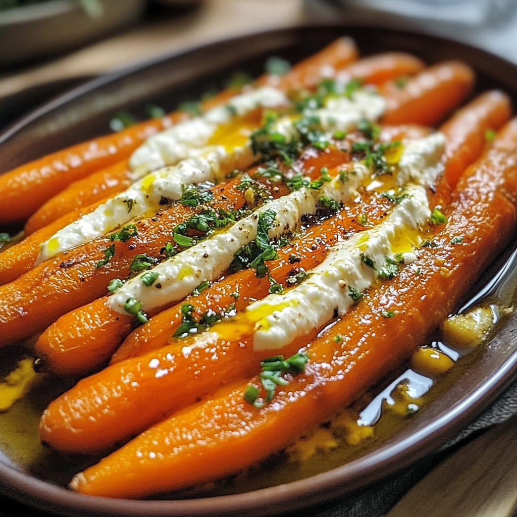 Roasted Carrots with Whipped Ricotta and Hot Honey