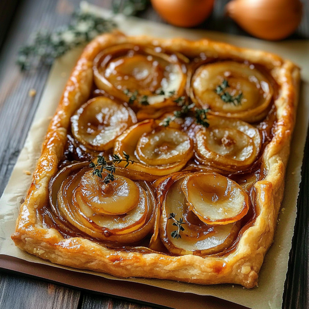 Savory Upside Down Onion Tart Recipe