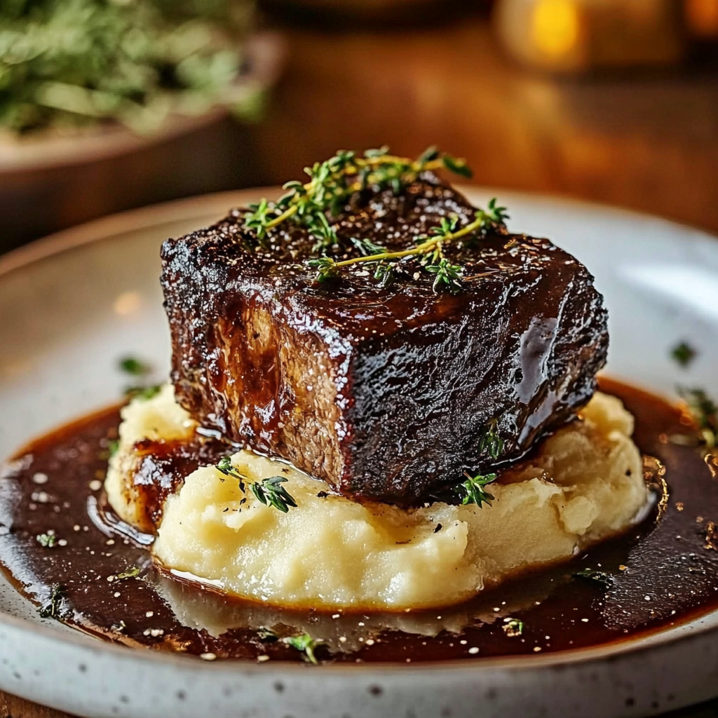Braised Short Ribs with Mashed Potatoes