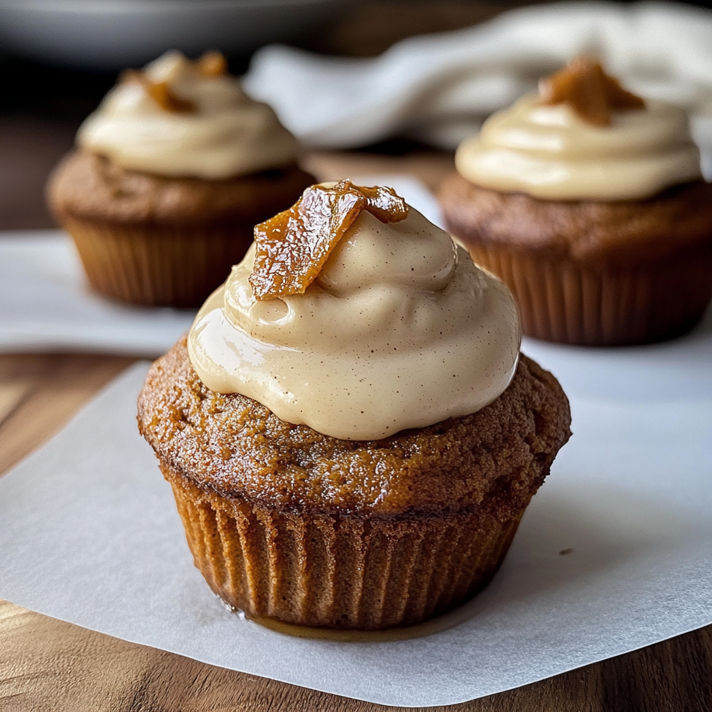 Brown Butter Pumpkin Caramel Latte Cupcakes