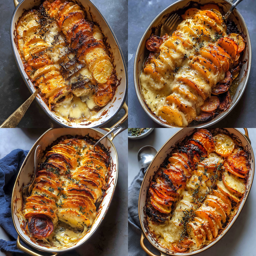 Cheesy Root Vegetable Gratin