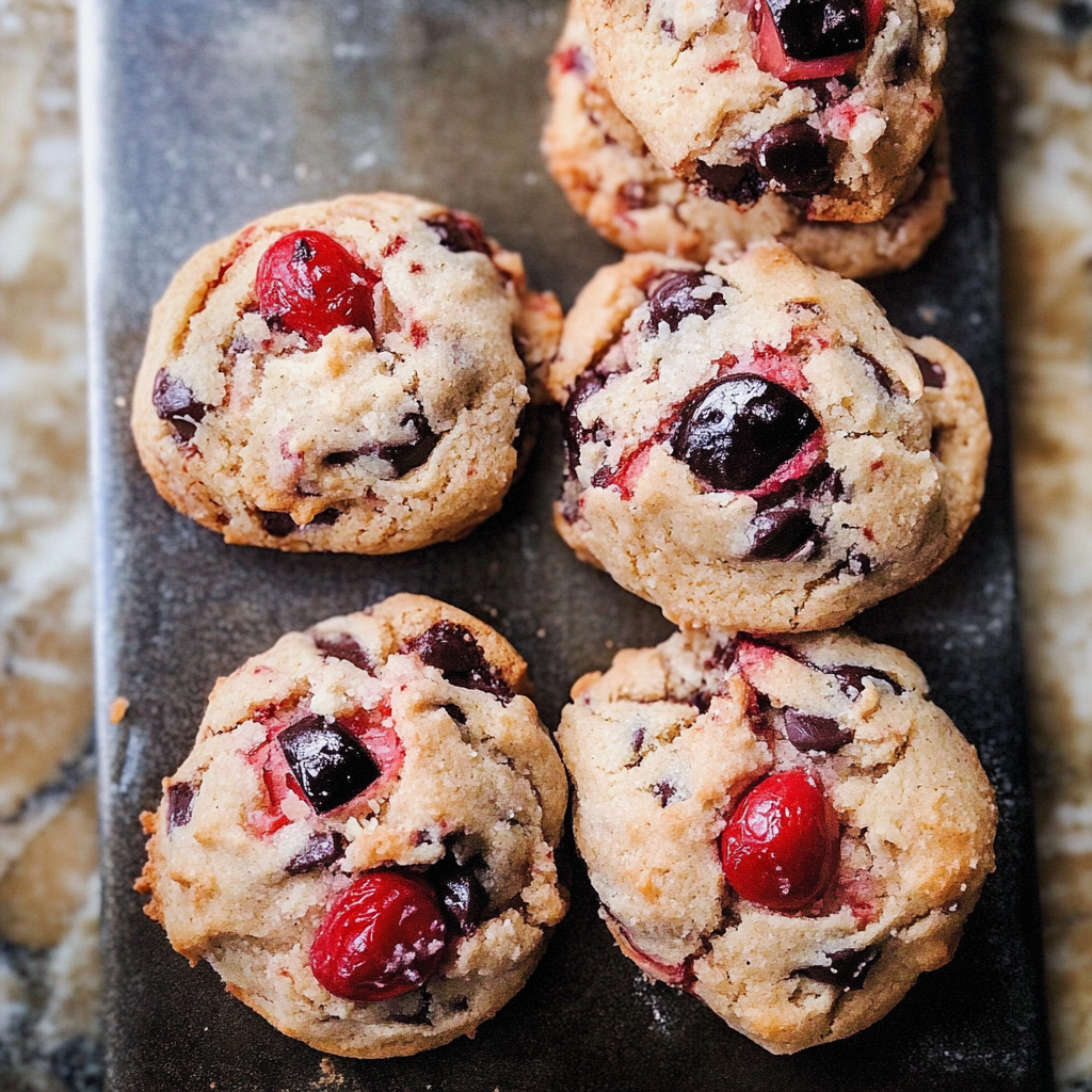Cherry & Almond Chocolate Chip Cookies