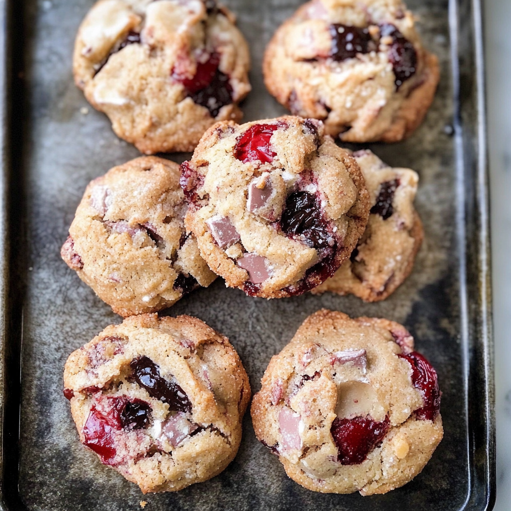 Cherry & Almond Chocolate Chip Cookies