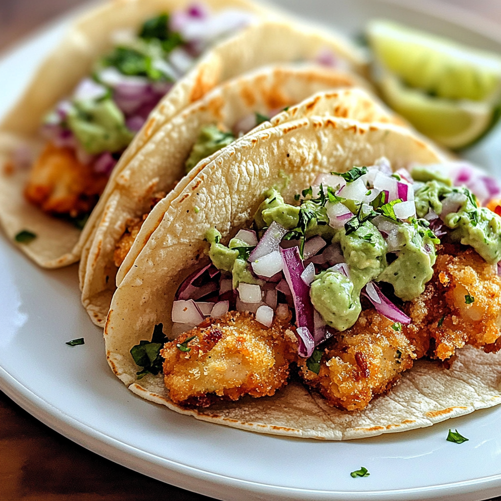 Crispy Baja Fish Tacos with Avocado Crema (30-Minutes)