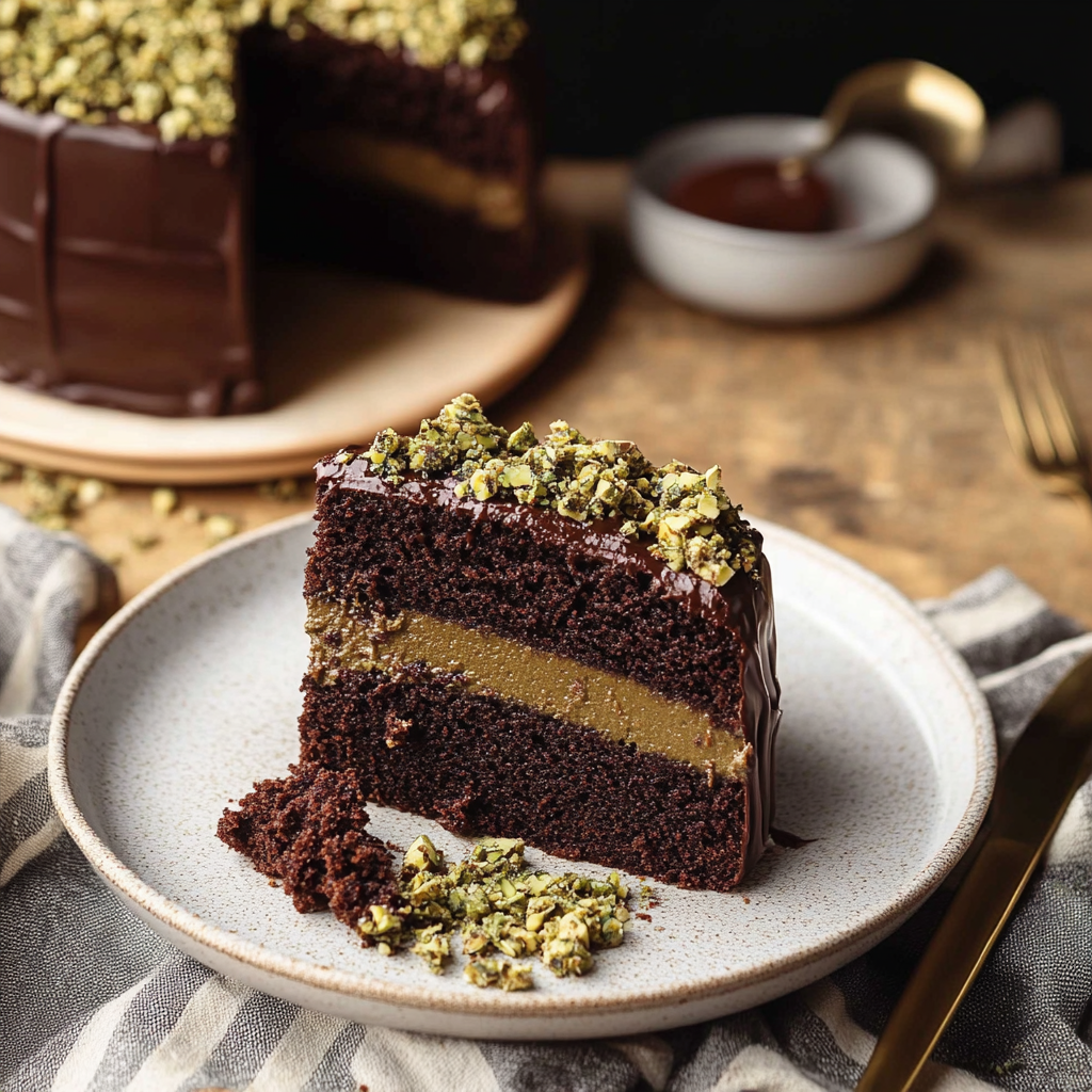 Dubai Chocolate Pistachio Cake