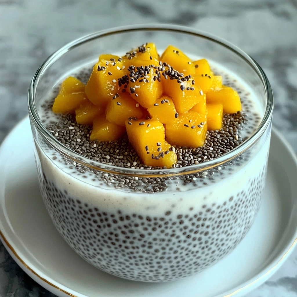 Easy Mango Coconut Chia Seed Pudding