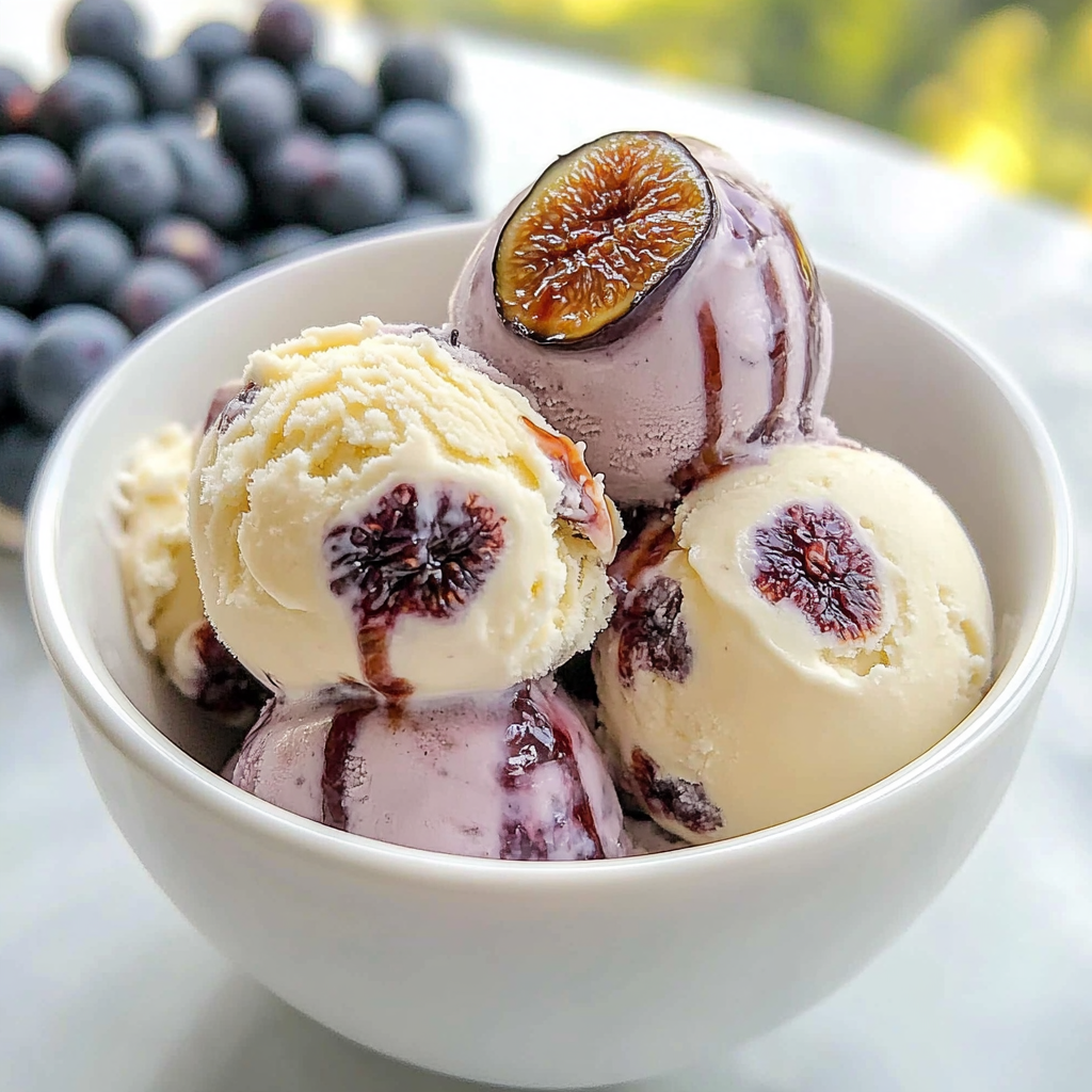 Honey-Drizzled Fig and Ricotta Ice Cream