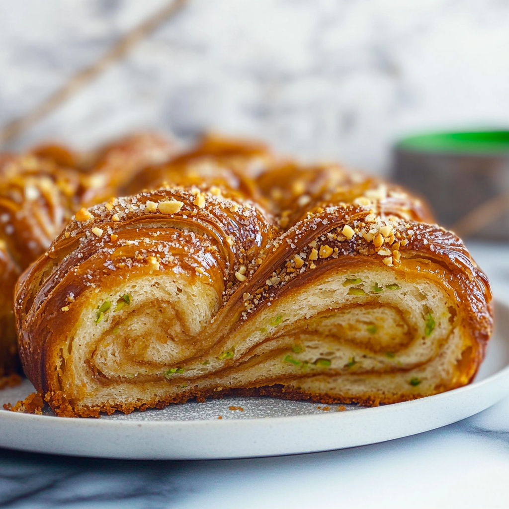 Honey Pistachio Babka Bread Recipe
