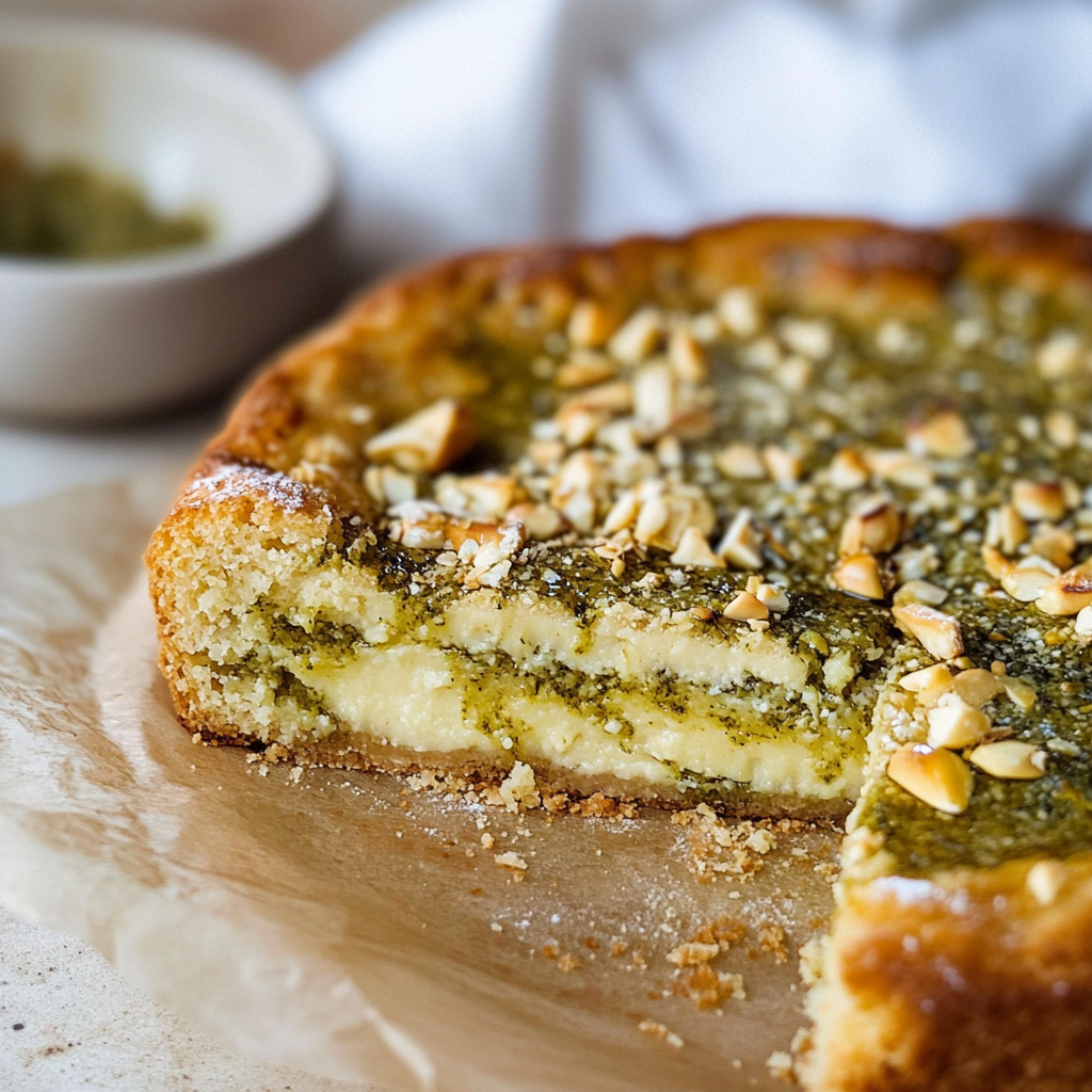Pistachio Gooey Butter Cake