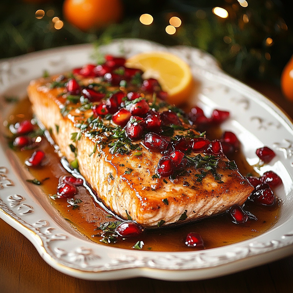 Pomegranate and Orange Glazed Salmon: A Flavorful Christmas Main