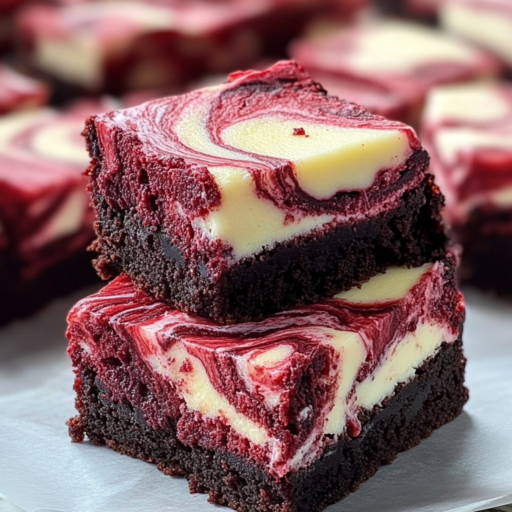 Red Velvet Cheesecake Swirl Brownies