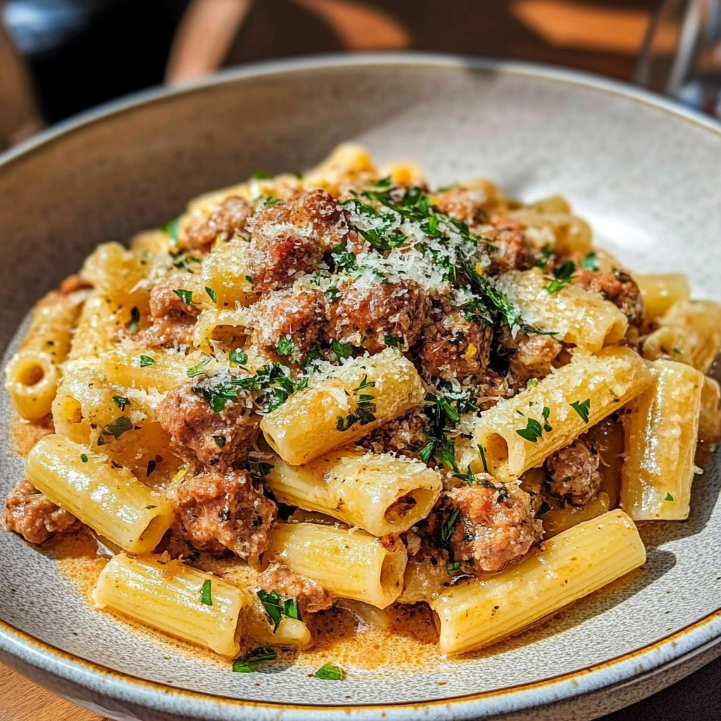 Saucy Sausage and Lemon Pasta
