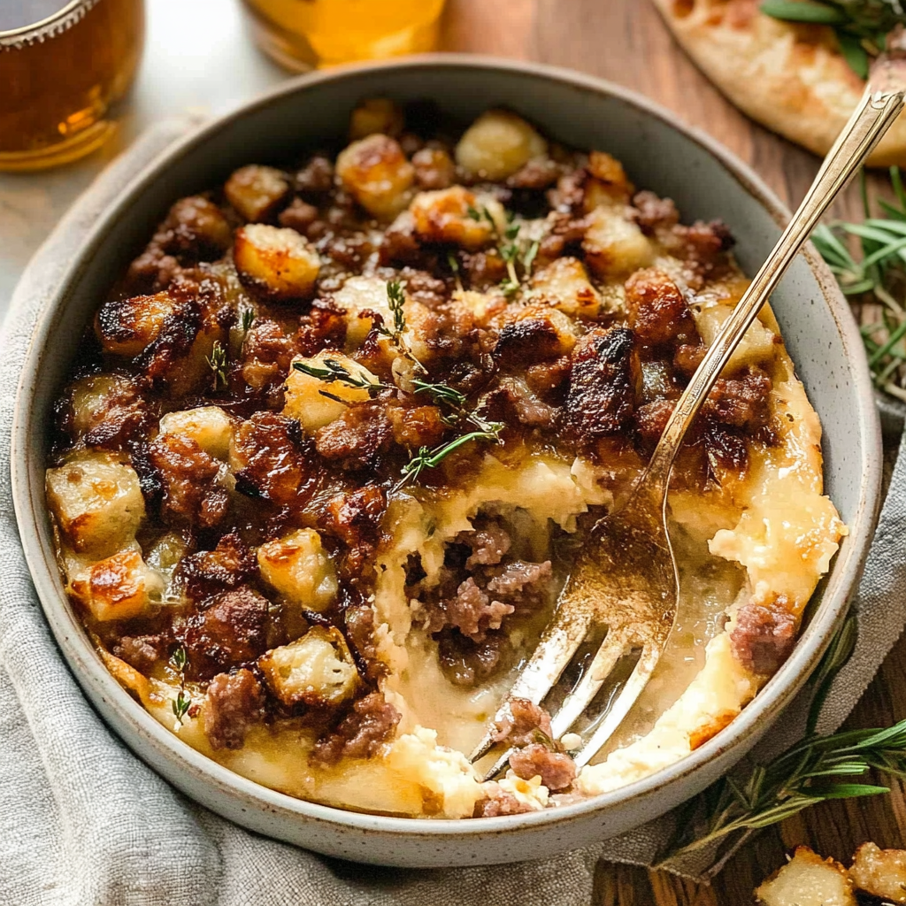 Sausage Baked Brie
