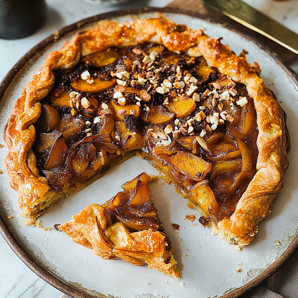Savory Galette with Caramelized Onions and Pumpkin