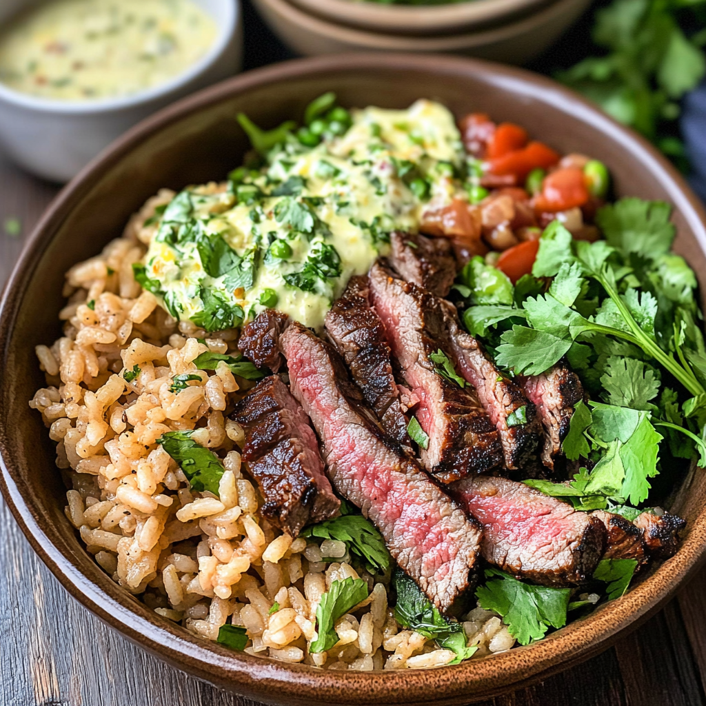 Southwest Steak Rice Bowls