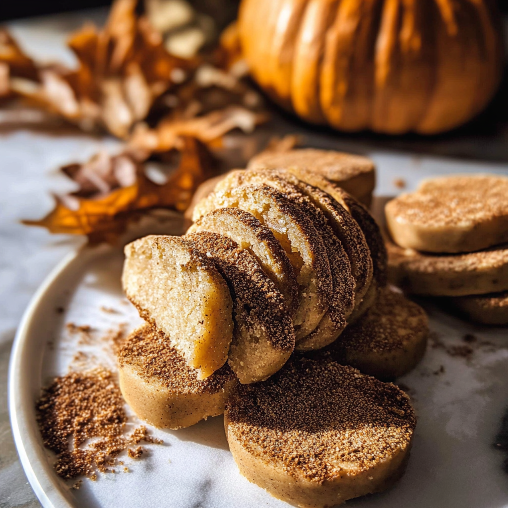 Spiced Pumpkin Shortbread Cookies